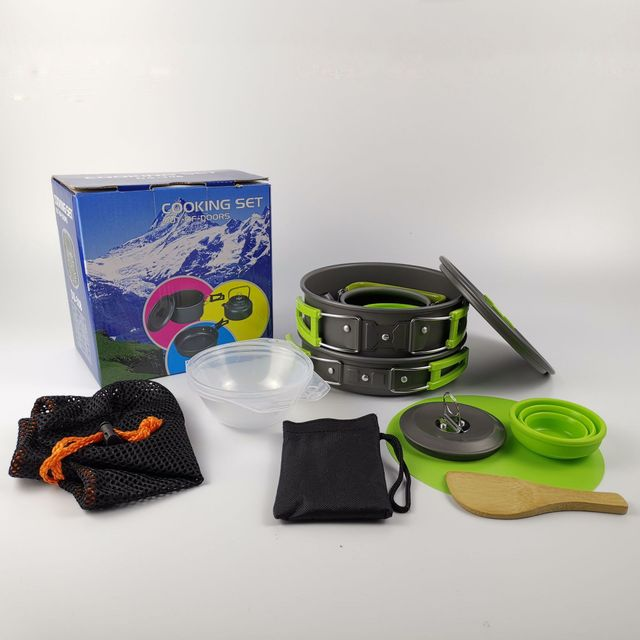 Lightweight Folding Camping Cookware And Tableware Set