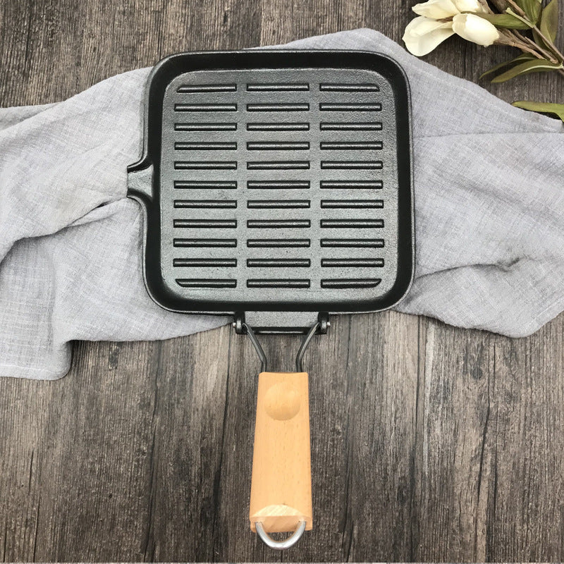 Elevate Your Outdoor Cooking with Our Camping Cookware Cast Iron Steak Skillet Folding Pan