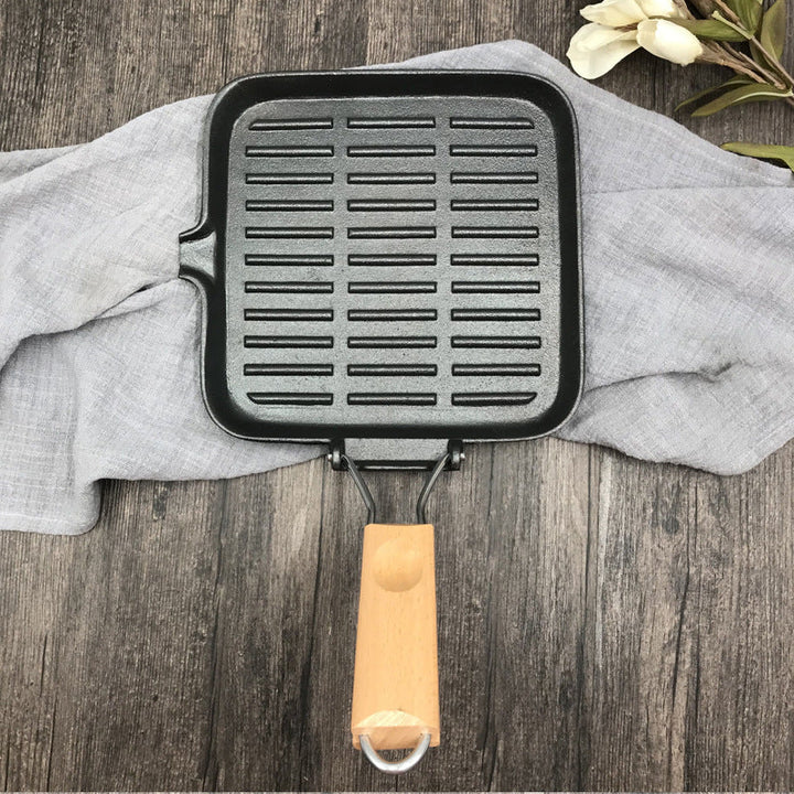Elevate Your Outdoor Cooking with Our Camping Cookware Cast Iron Steak Skillet Folding Pan